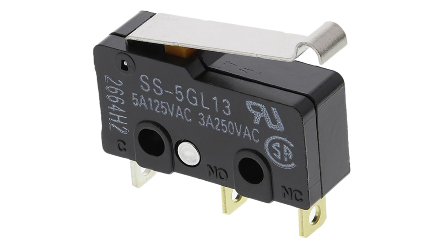 Microinterruptor, Palanca de Rodillo Simulado SPDT 5 A a 125 V ac