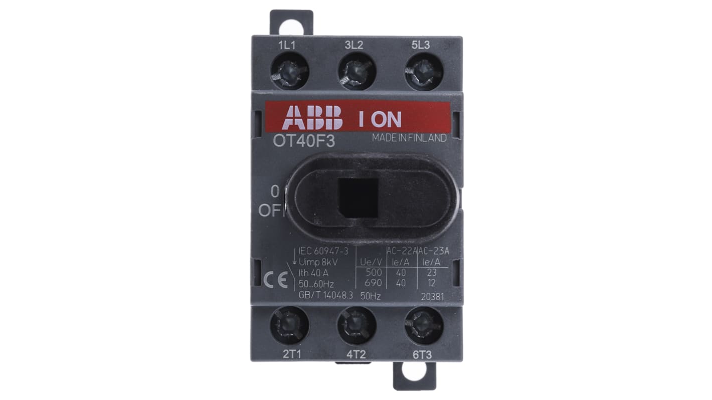 ABB 安全ブレーカ 3P極 MAX: 40A, 11kW