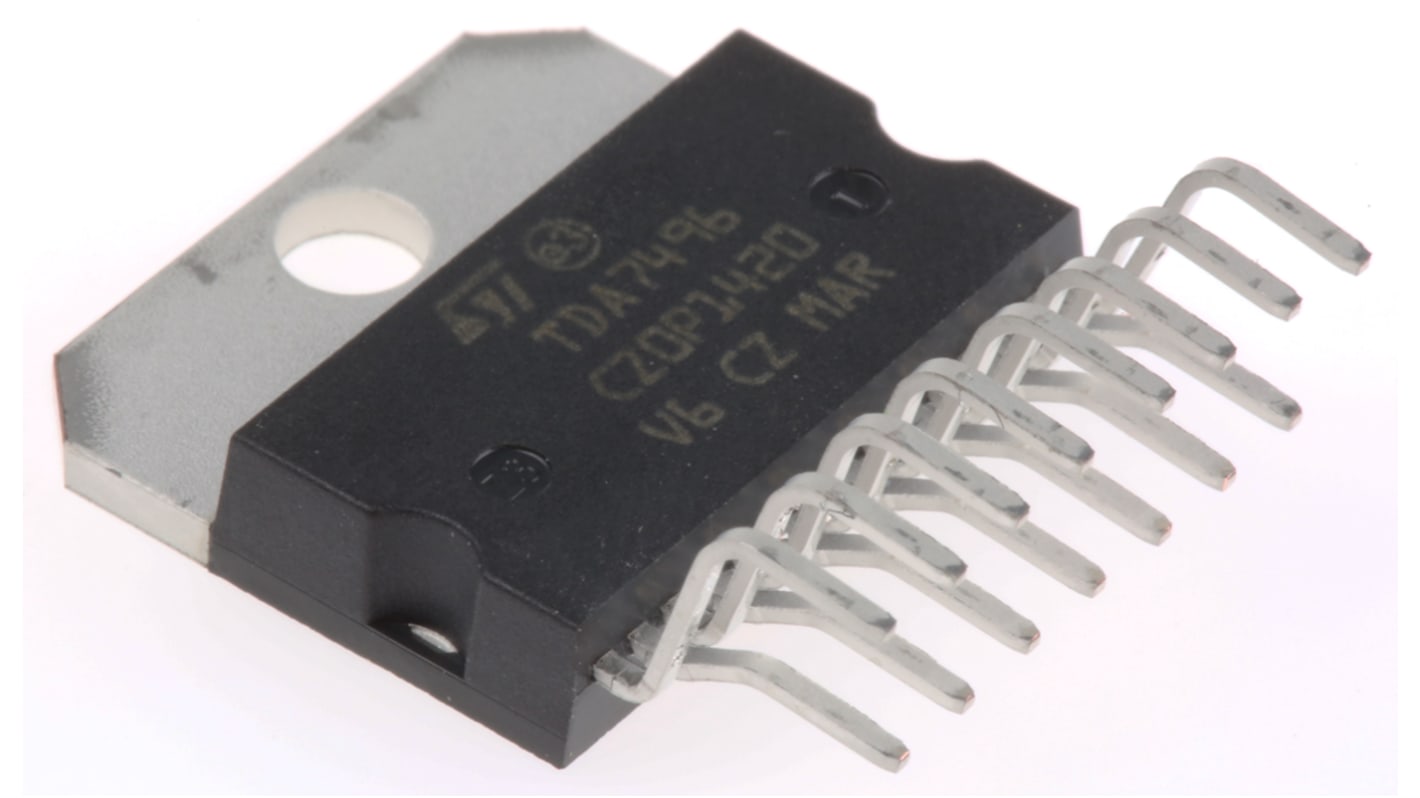 Clase A-B Amplificador de audio TDA7496, Audio estéreo 5W, MULTIVATIO V, 15-Pines +70 °C