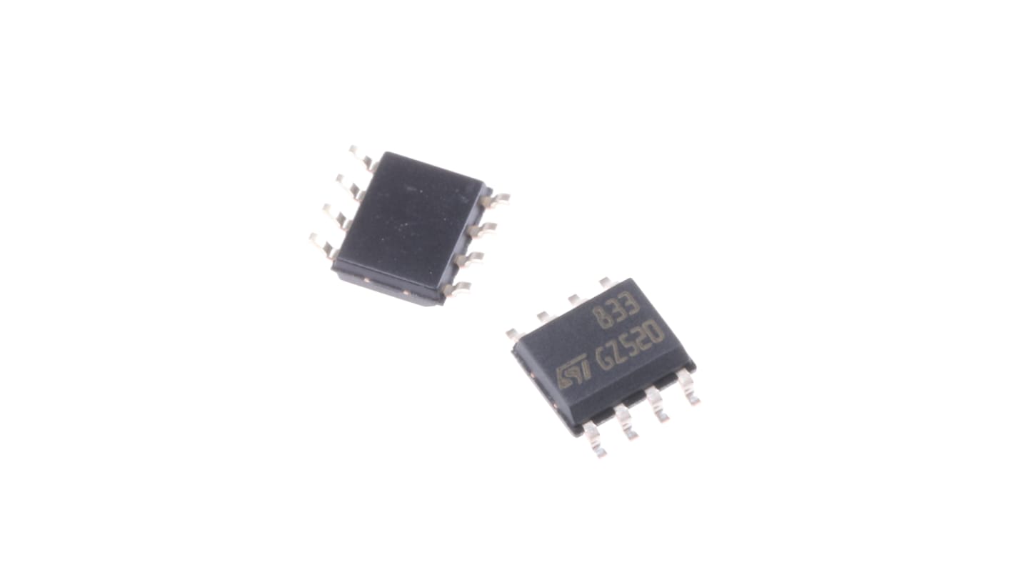 STMicroelectronics Operationsverstärker SMD SOIC, biplor typ. ±12 V, ±3 V, ±5 V, ±9 V, 8-Pin