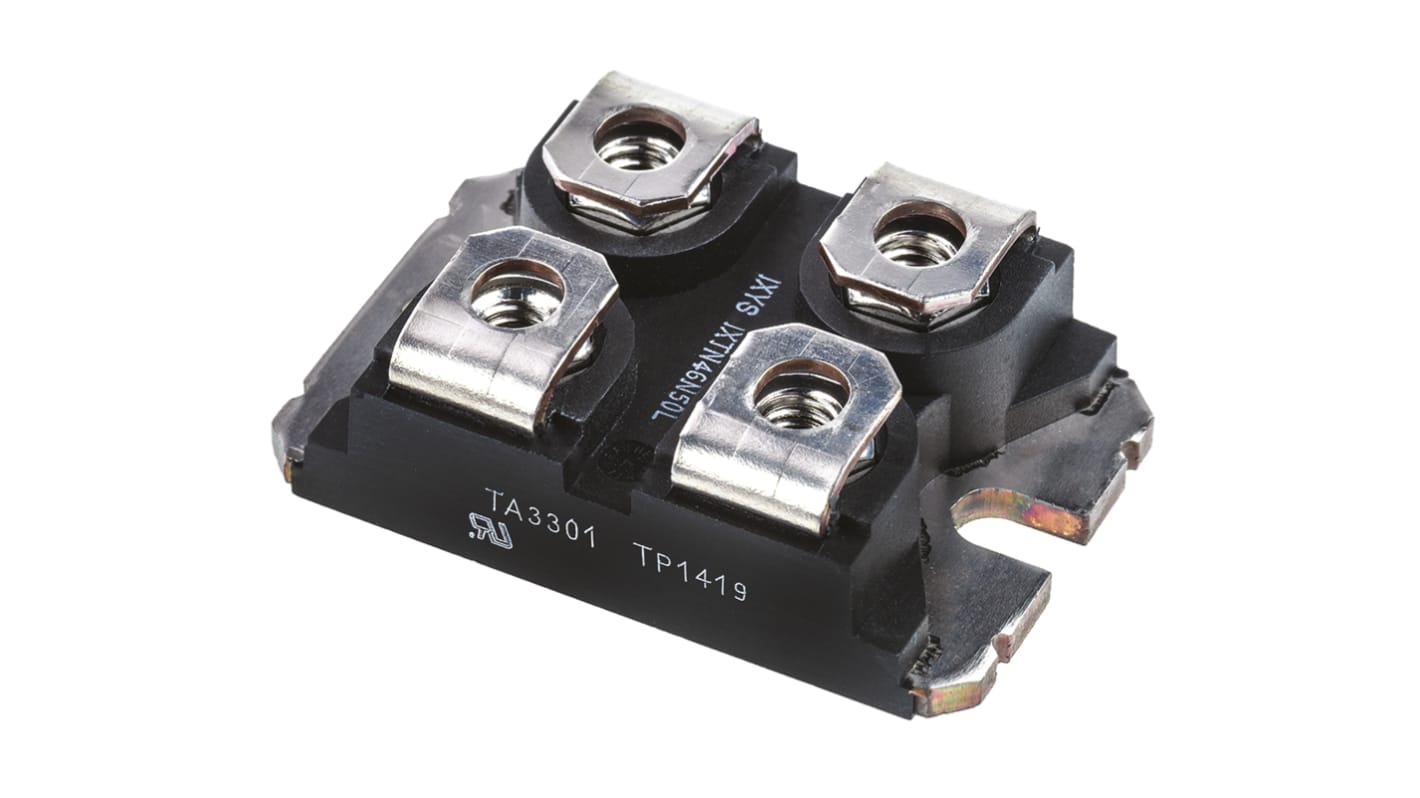 IXYS Linear N-Channel MOSFET, 46 A, 500 V, 4-Pin SOT-227 IXTN46N50L