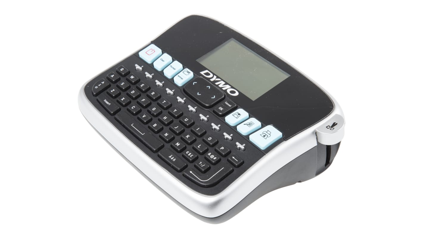 DYMO LabelManager 360D Etikettendrucker bis 19mm Etiketten 180dpi tragbar mit Tastatur, UK-Netzstecker  mit QWERTY