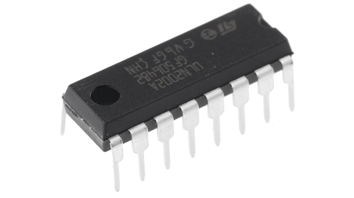 STMicroelectronics ULN2002A, 7-element NPN Darlington Transistor, 500 mA 50 V HFE:1000, 16-Pin PDIP