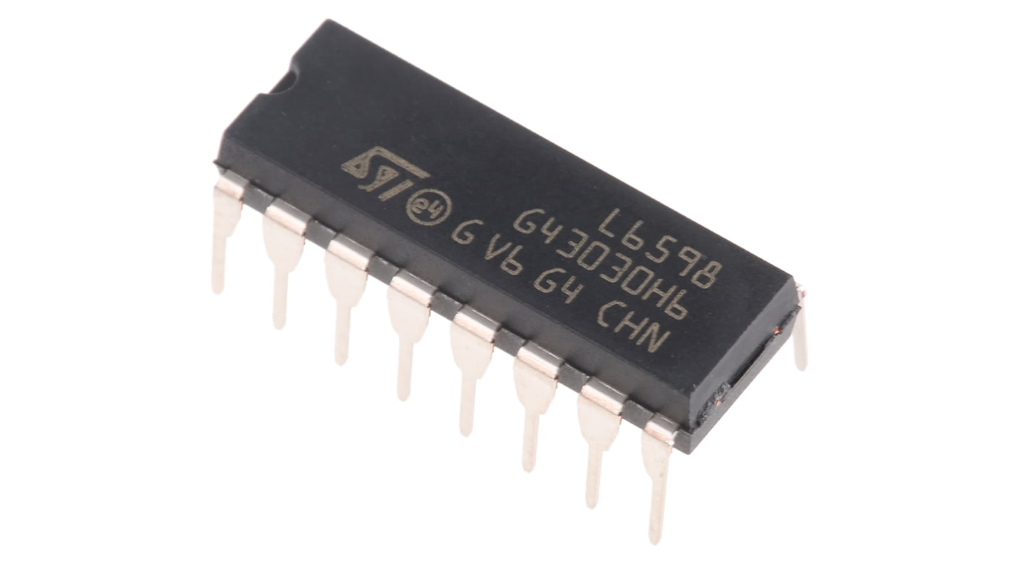 STMicroelectronics L6598, PWM Controller, 16.6 V, 400 kHz 16-Pin, PDIP