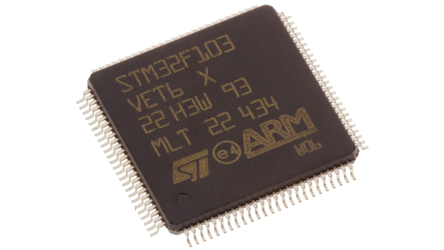 STMicroelectronics STM32F マイコン, ARM Cortex M3コア, 72MHz, 512 kB, フラッシュ, 100-Pin LQFP