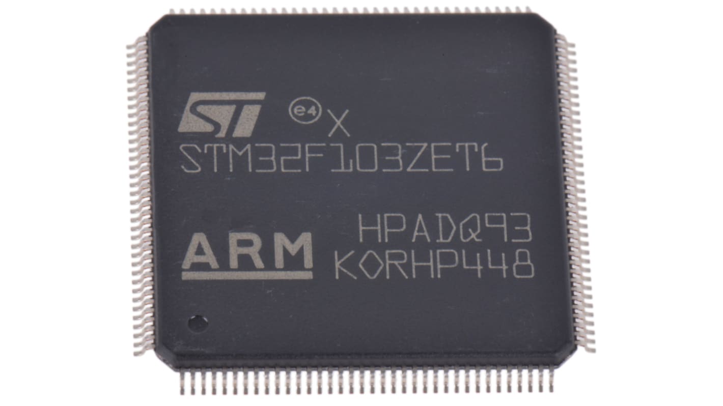 STMicroelectronics STM32F103ZET6, 32bit ARM Cortex M3 Microcontroller, STM32F1, 72MHz, 512 kB Flash, 144-Pin LQFP