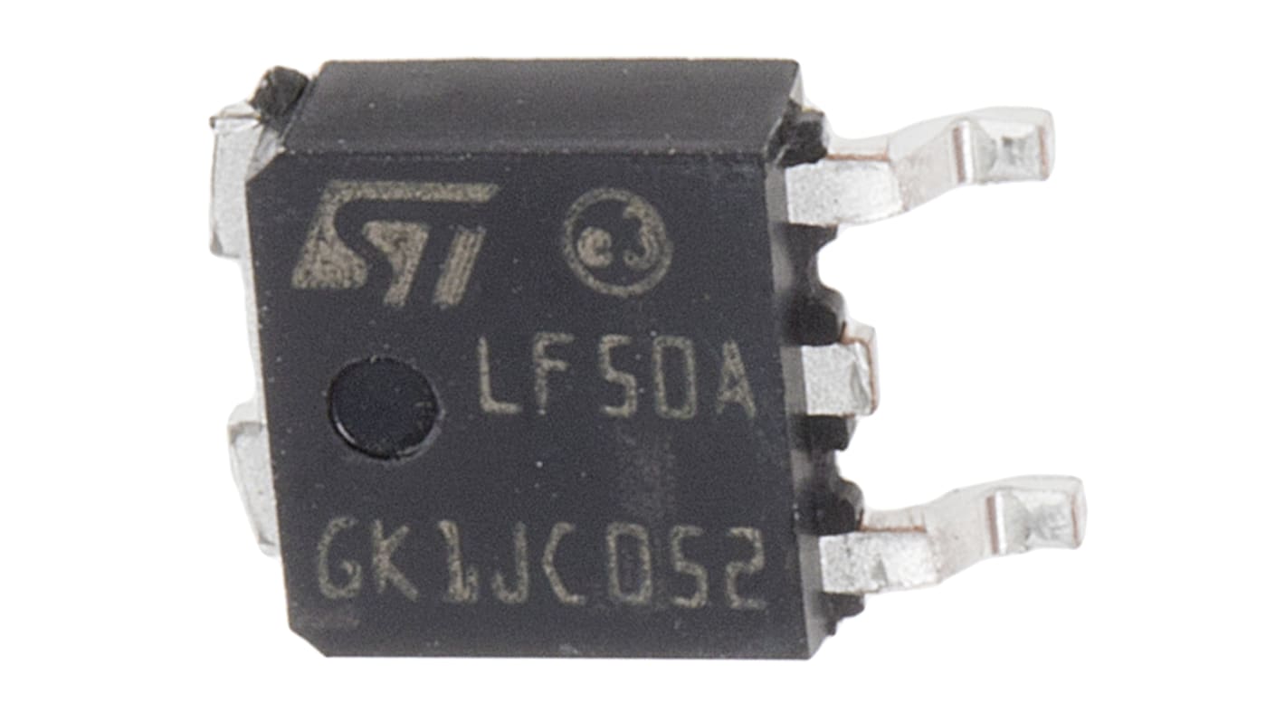 STMicroelectronics LDO稳压芯片, 5 V输出, 500mA最大输出, 单路输出, DPAK, 贴片, 3针