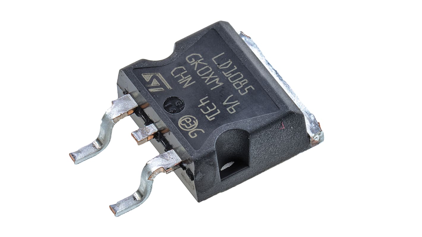 STMicroelectronics LDO稳压芯片, 1.25 → 28 V输出, 3A最大输出, 单路输出, D2PAK, 3针, 贴片安装, -40 °C→+125 °C, ±1%精度