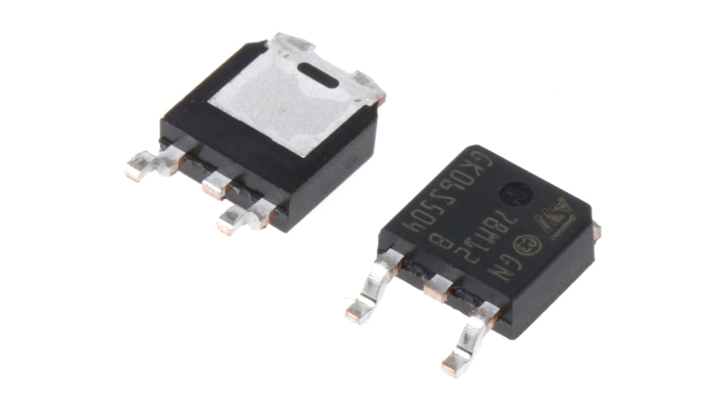 STMicroelectronics 线性稳压芯片, 12 V输出, 500mA最大输出, 单路输出, DPAK, 3针, 贴片安装, -40°C→+125 °C, ±2%精度