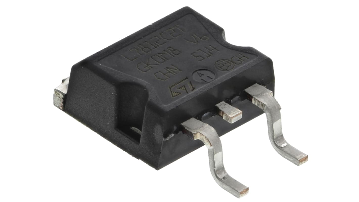 STMicroelectronics 线性稳压芯片, 12 V输出, 1.5A最大输出, 单路输出, D2PAK, 3针, 贴片安装, 0 °C→+150 °C