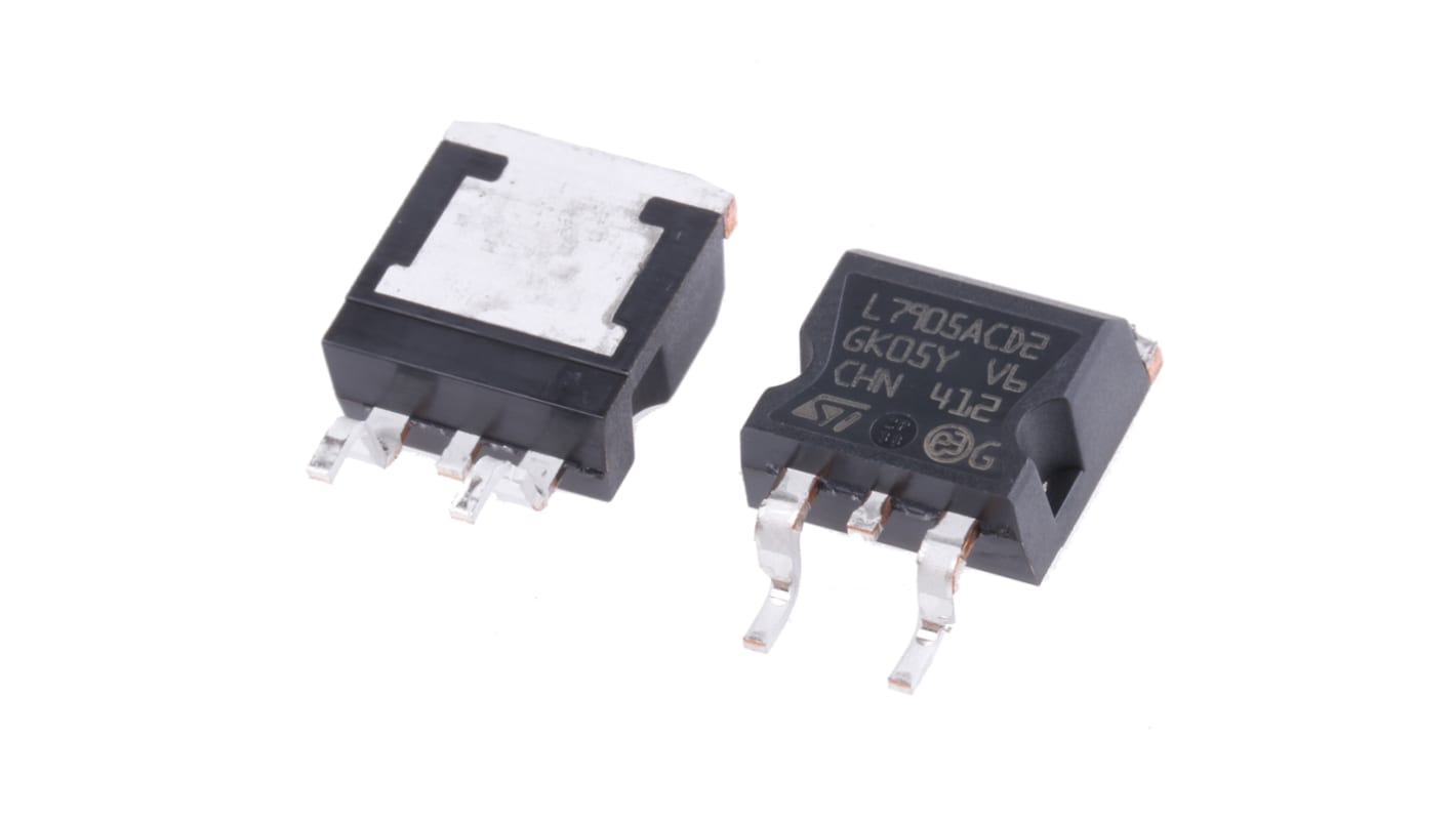 Regolatore di tensione L7905ACD2T-TR, 1.5A, 3-Pin, D2PAK