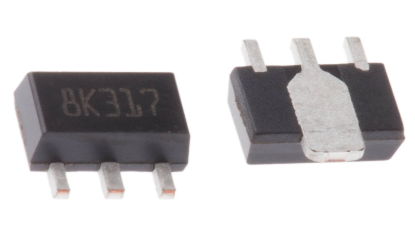 STMicroelectronics 线性稳压芯片, 12 V输出, 100mA最大输出, 单路输出, SOT-89, 3针, 贴片安装, 0 °C→+150 °C, ±5%精度