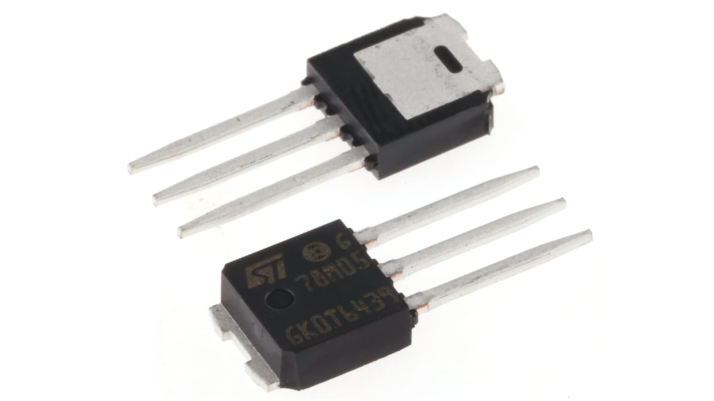 STMicroelectronics L78M05CDT-1, 1 Linear Voltage, Voltage Regulator 500mA, 5 V 3-Pin, IPAK