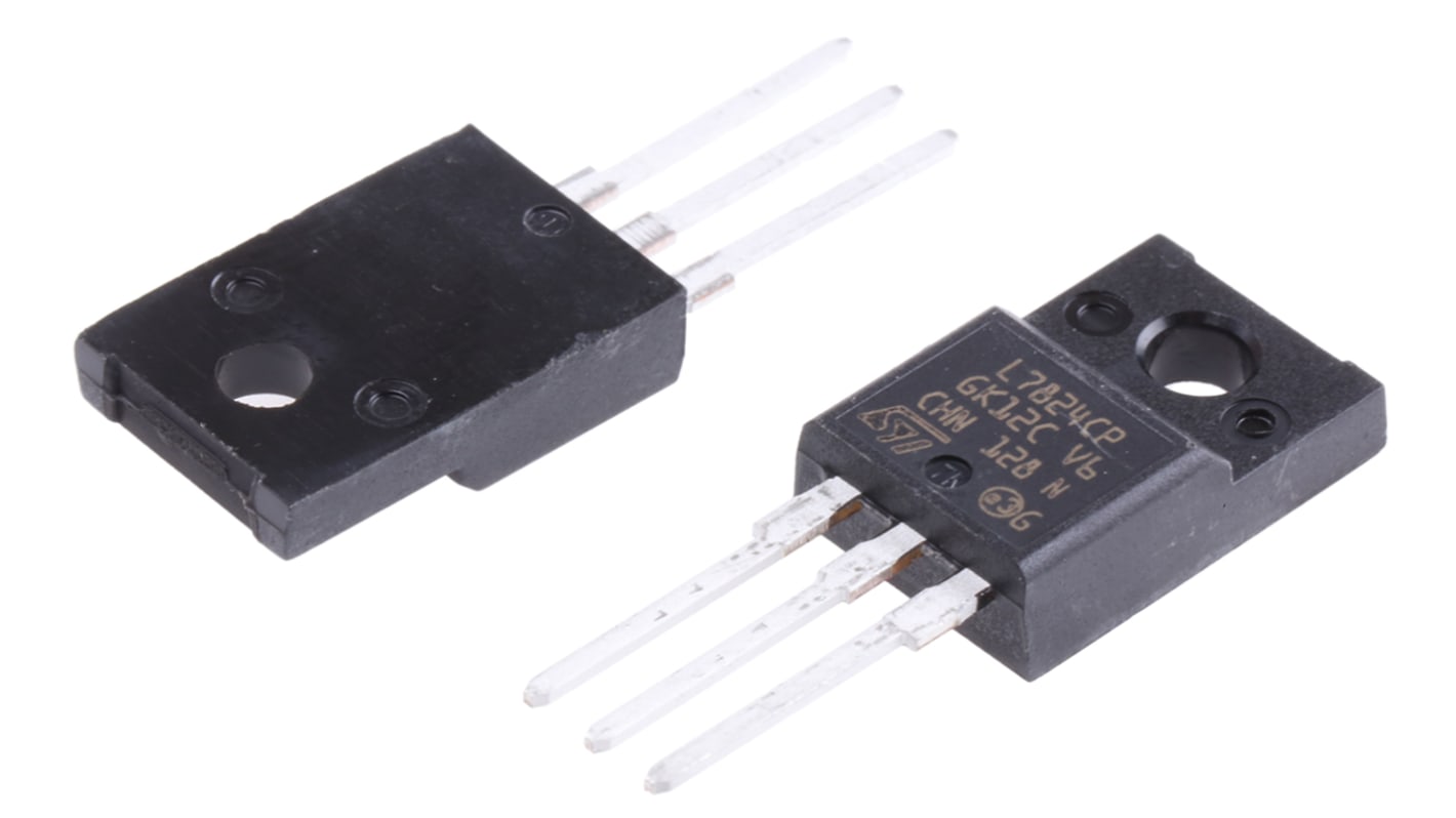 STMicroelectronics 线性稳压芯片, 24 V输出, 1.5A最大输出, 单路输出, TO-220FP, 3针, 通孔安装, 0 °C→+150 °C