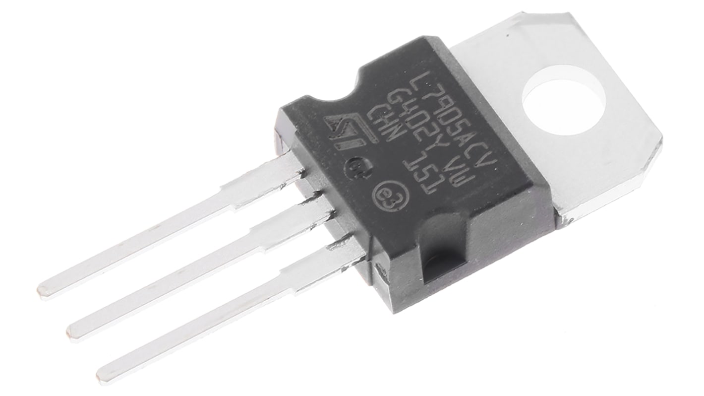 STMicroelectronics L7905ACV, 1 Linear Voltage, Voltage Regulator 1.5A, -5 V 3-Pin, TO-220