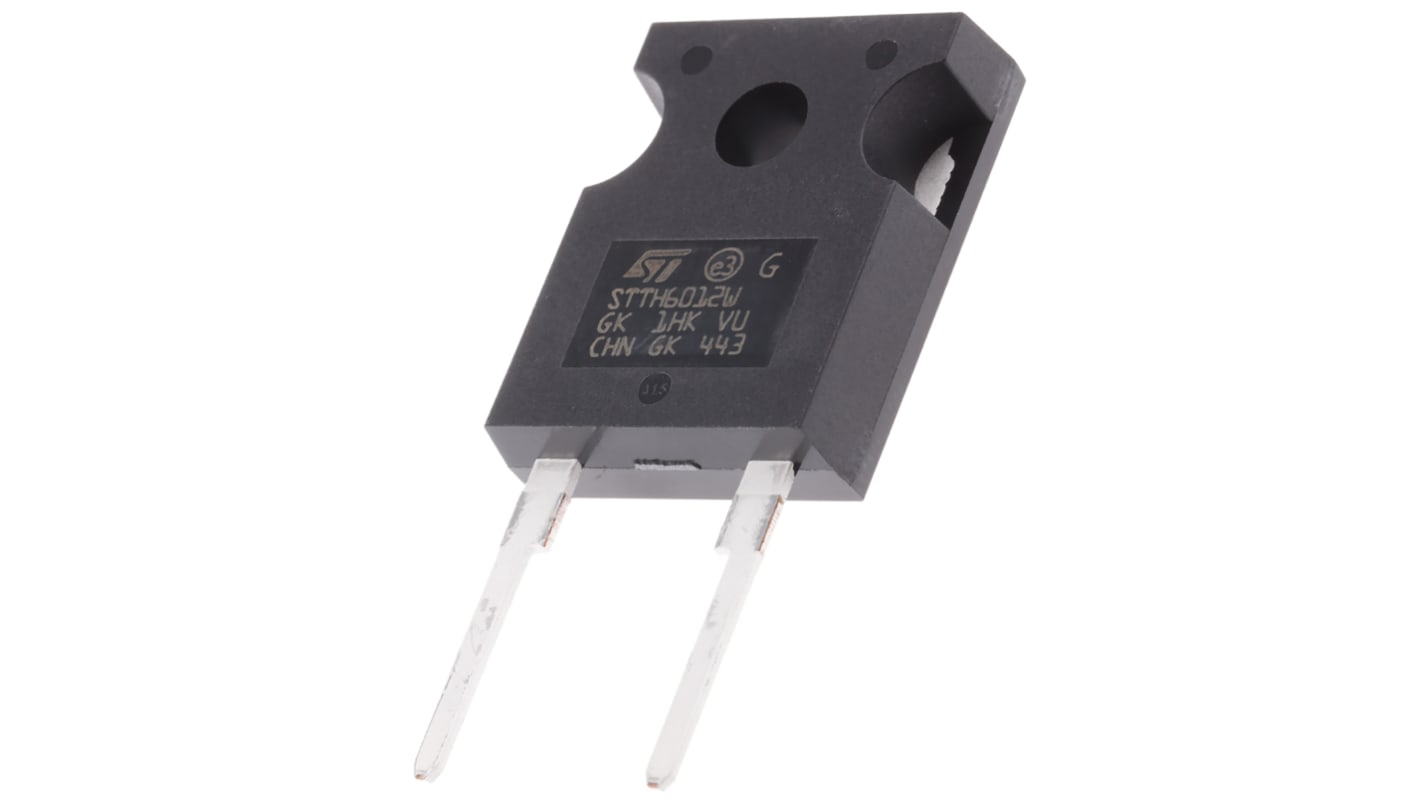 STMicroelectronics 1200V 60A, Rectifier Diode, 2-Pin DO-247 STTH6012W