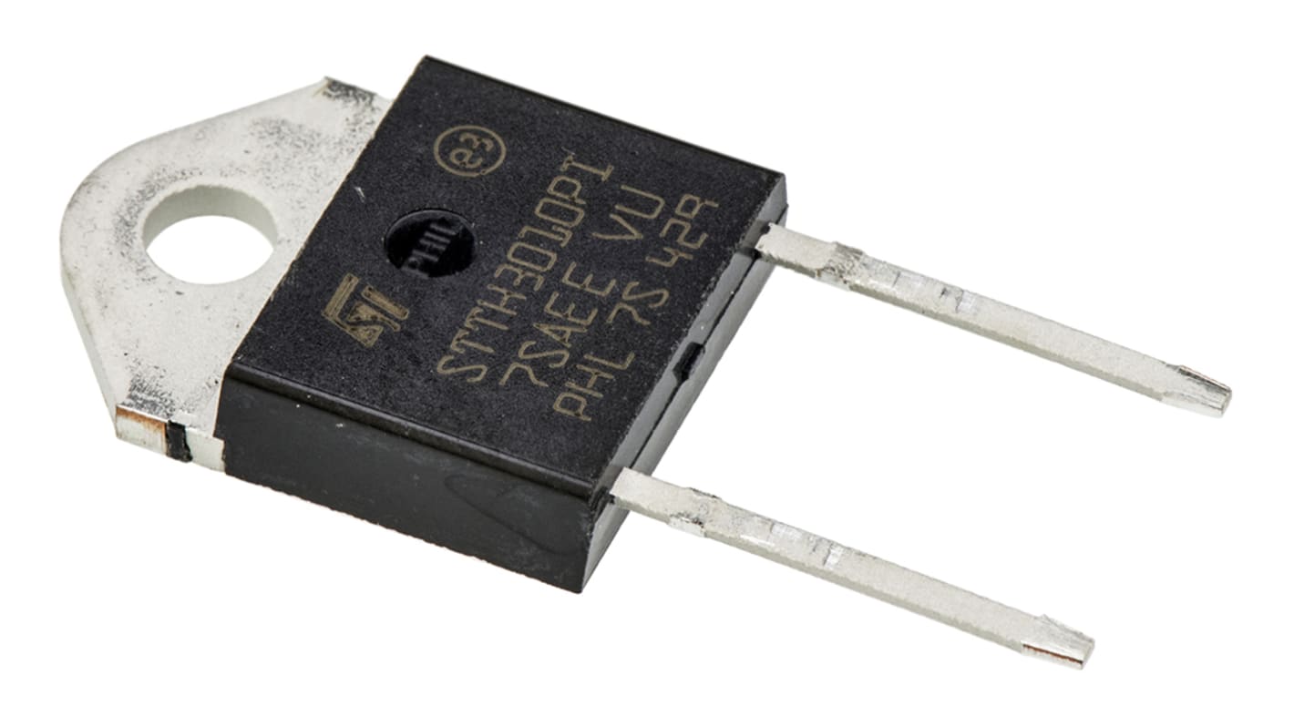 Diodo STMicroelectronics, Su foro, 30A, 1000V, DOP3I, Switching