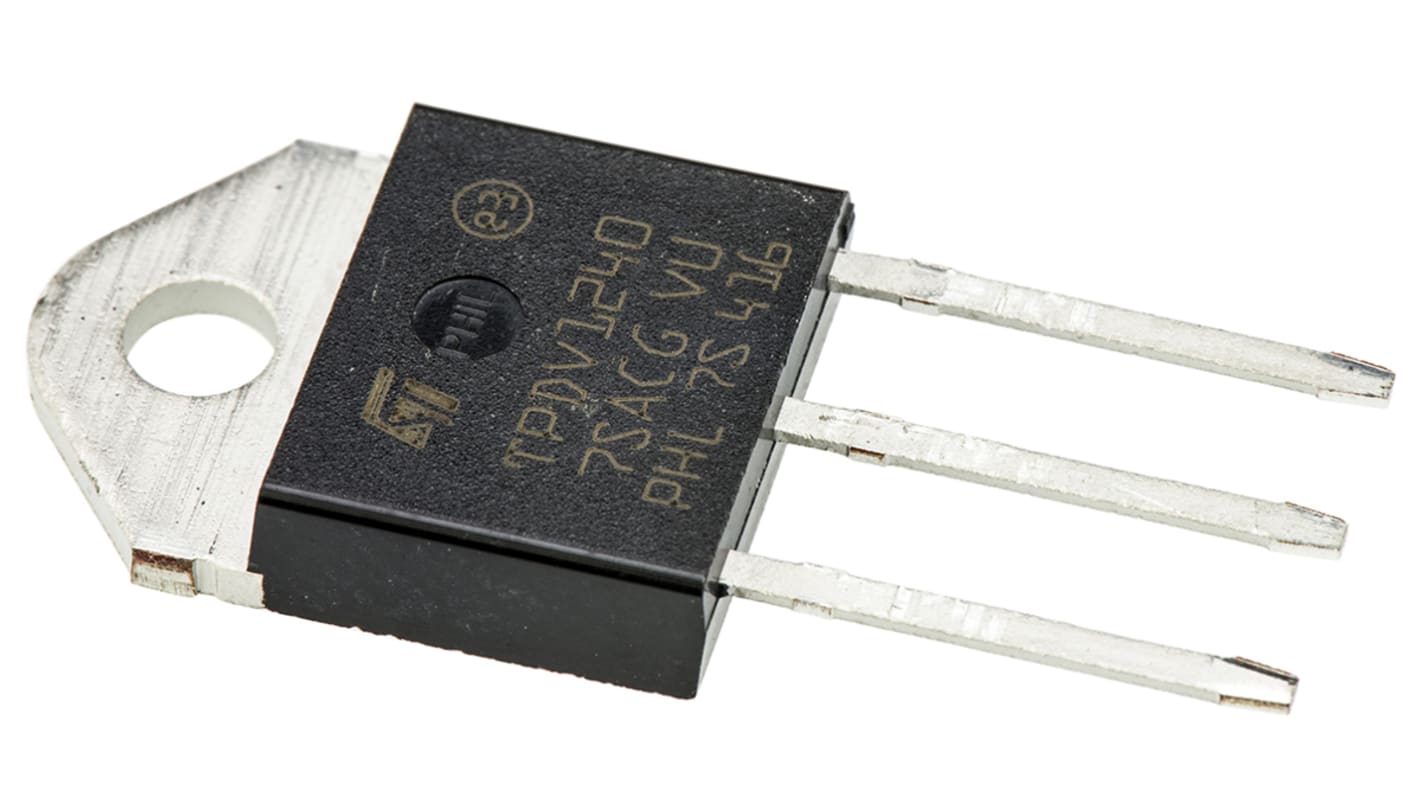 STMicroelectronics Through Hole, 3-pin, TRIAC, 1200V, Gate Trigger 1.5V 1200V