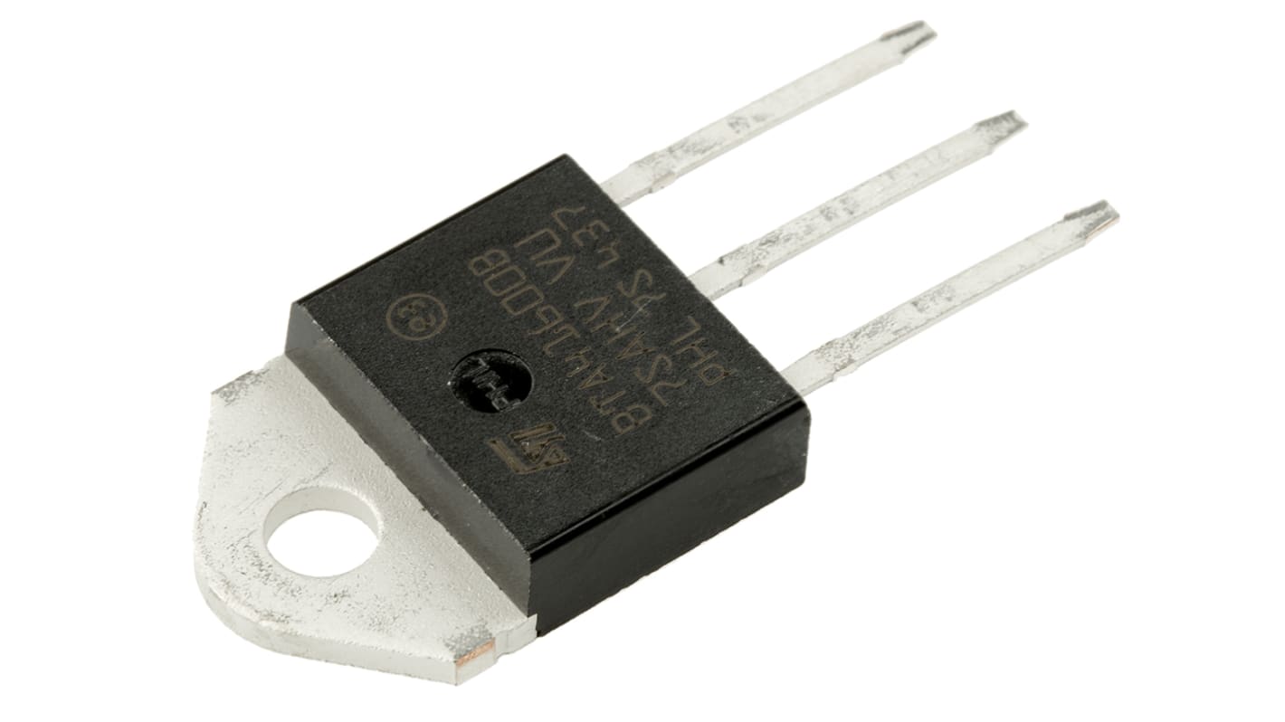 STMicroelectronics Through Hole, 3-pin, TRIAC, 600V, Gate Trigger 1.3V 600V