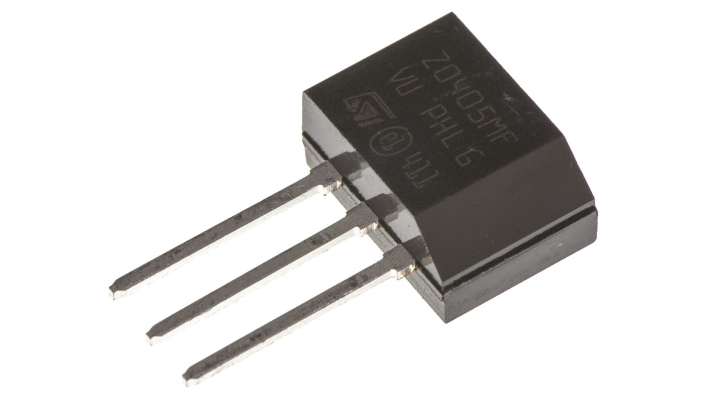 STMicroelectronics Through Hole, 3-pin, TRIAC, 600V, Gate Trigger 1.3V 600V