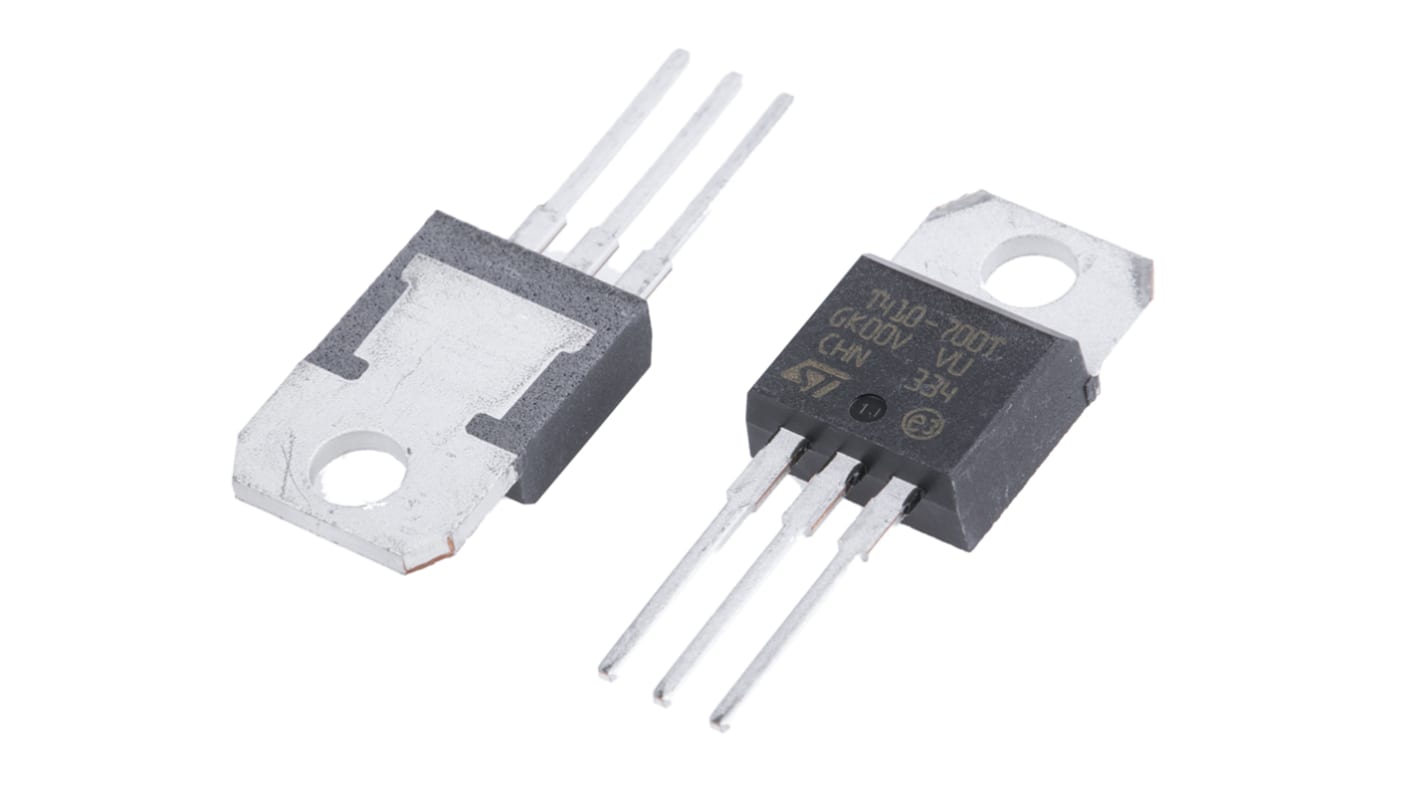 TRIAC, 700V, 4A, TO-220AB, 10mA, 3 broches