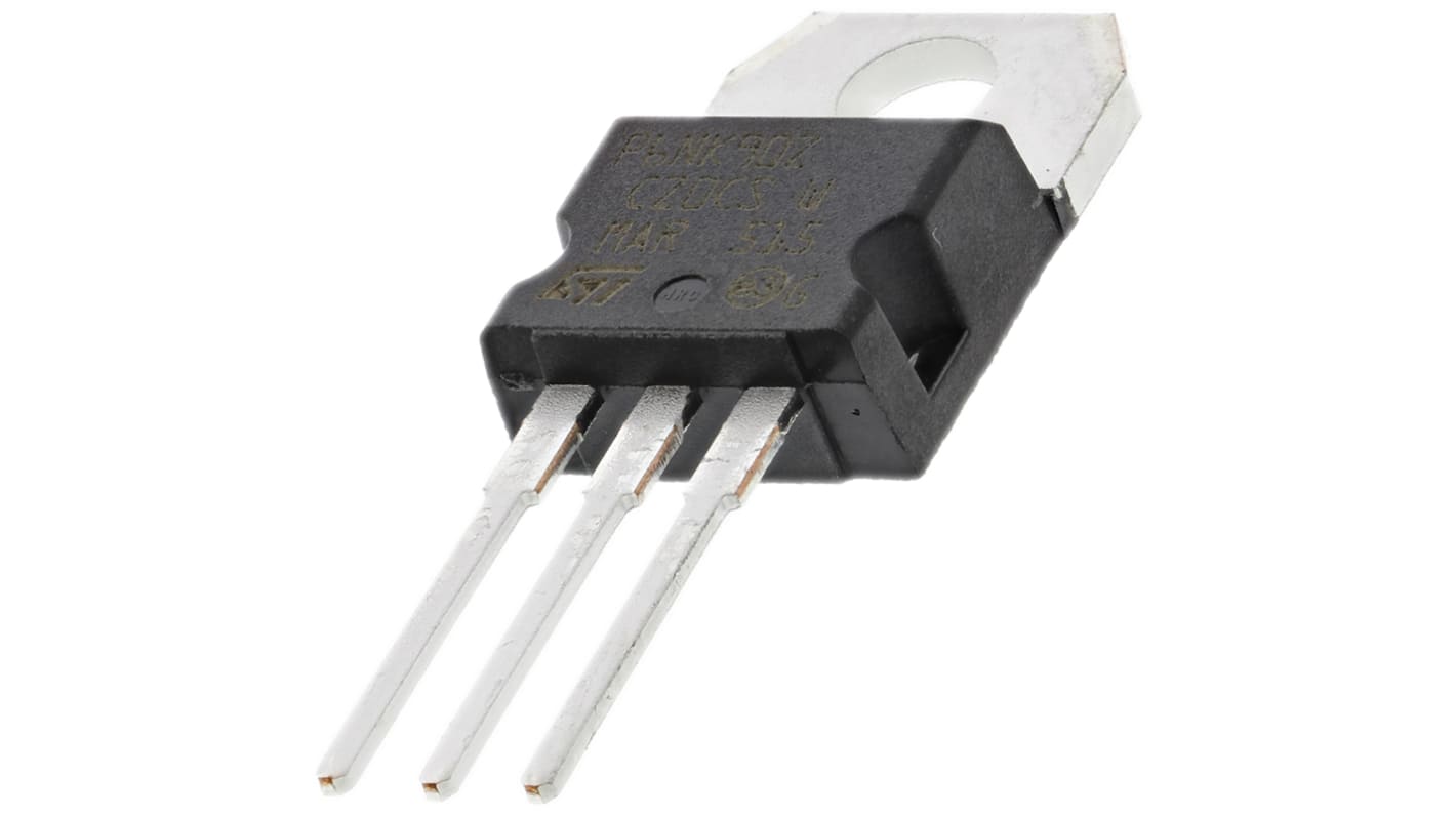 MOSFET, 1 elem/chip, 5.8 A, 900 V, 3-tüskés, TO-220 MDmesh, SuperMESH Egyszeres Si