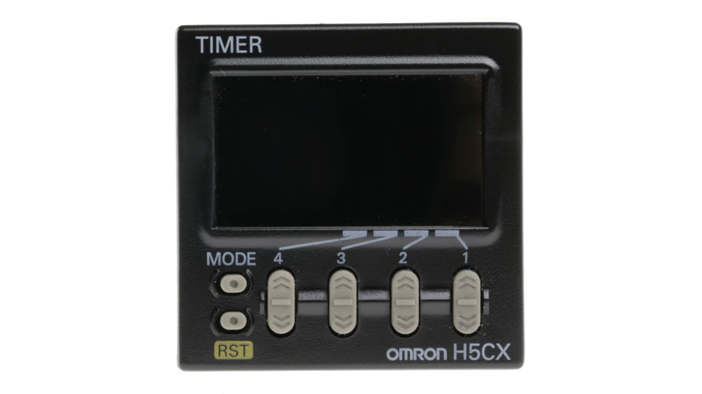 Temporizador multifunción Omron H5CX, 100 → 240V ac, 0.005A, 1 Contacto, tempo. 0.001 s → 9999h