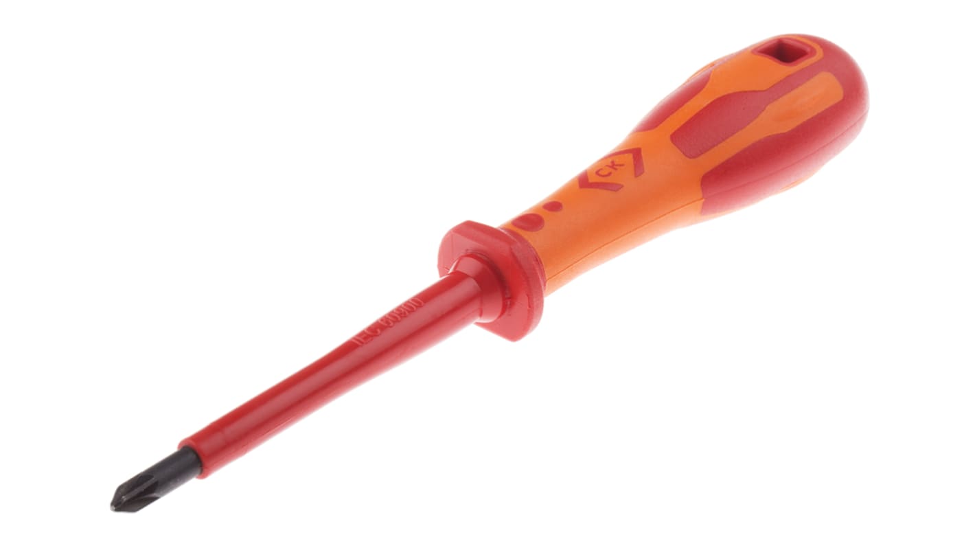 CK Pozidriv Insulated Screwdriver, PZ1 Tip, 75 mm Blade, VDE/1000V