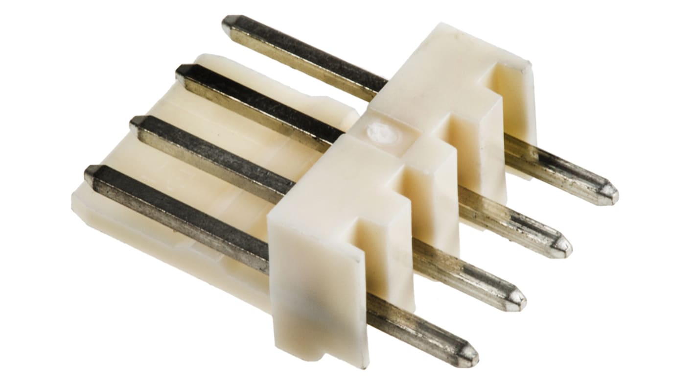 Molex Mini-Latch Series Straight Through Hole Pin Header, 4 Contact(s), 2.5mm Pitch, 1 Row(s), Unshrouded