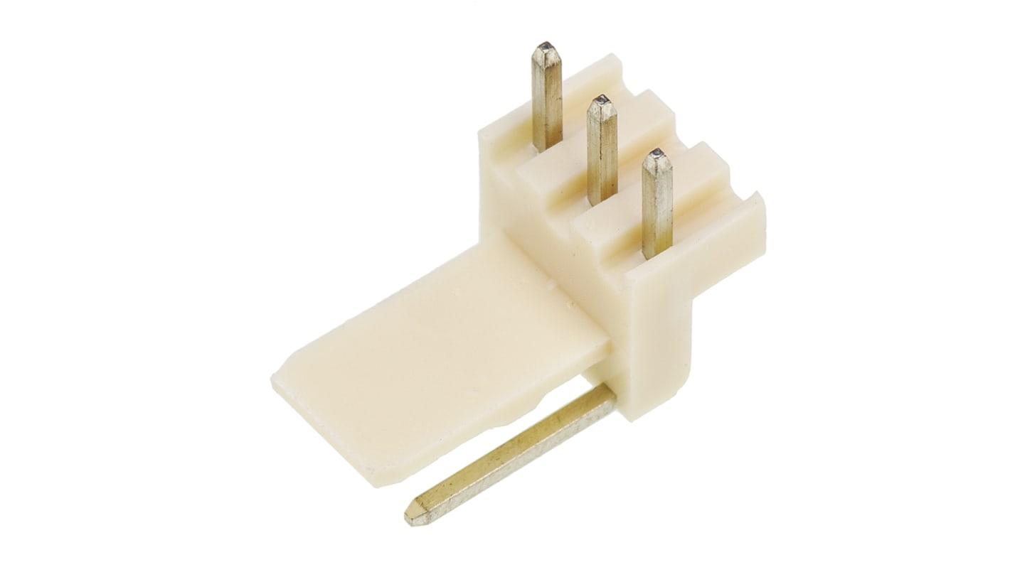 Molex 3p单排排针 直角线对板连接器, 2.5mm间距, 3.0A, 250.0 V, THT安装, Mini-Latch系列