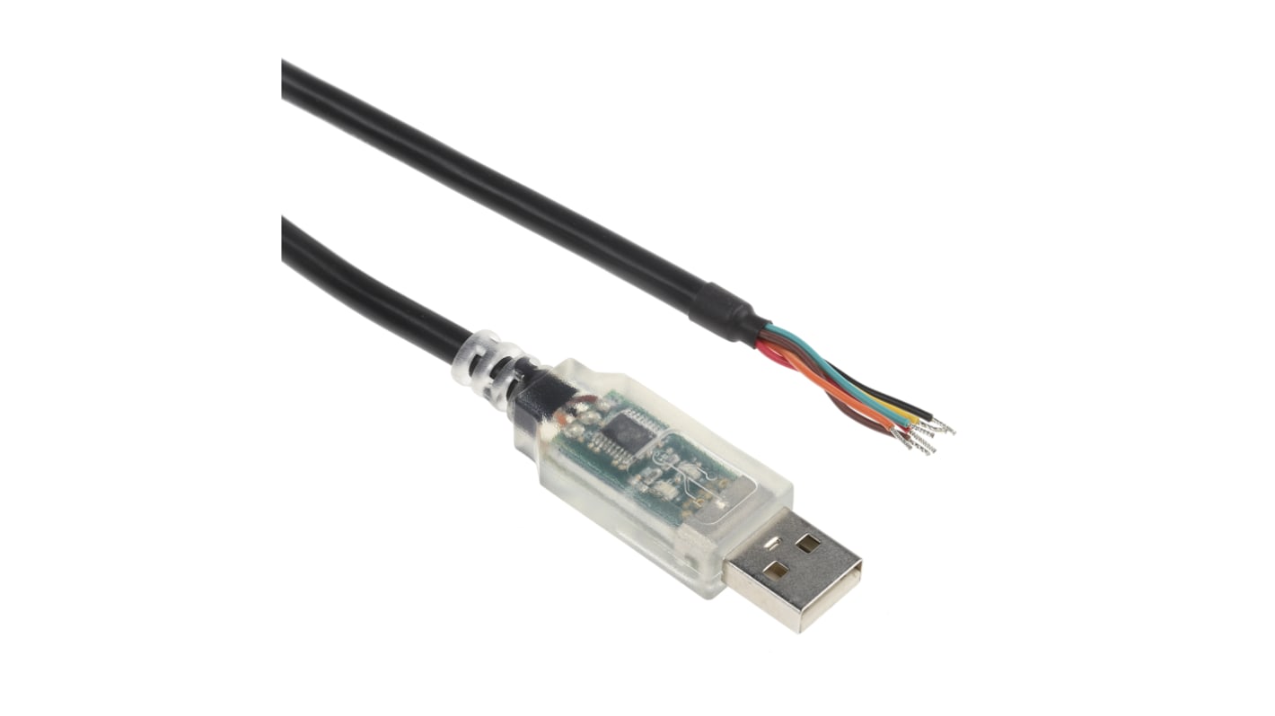 FTDI Chip RS232 USB A Male to Cable End Converter Cable