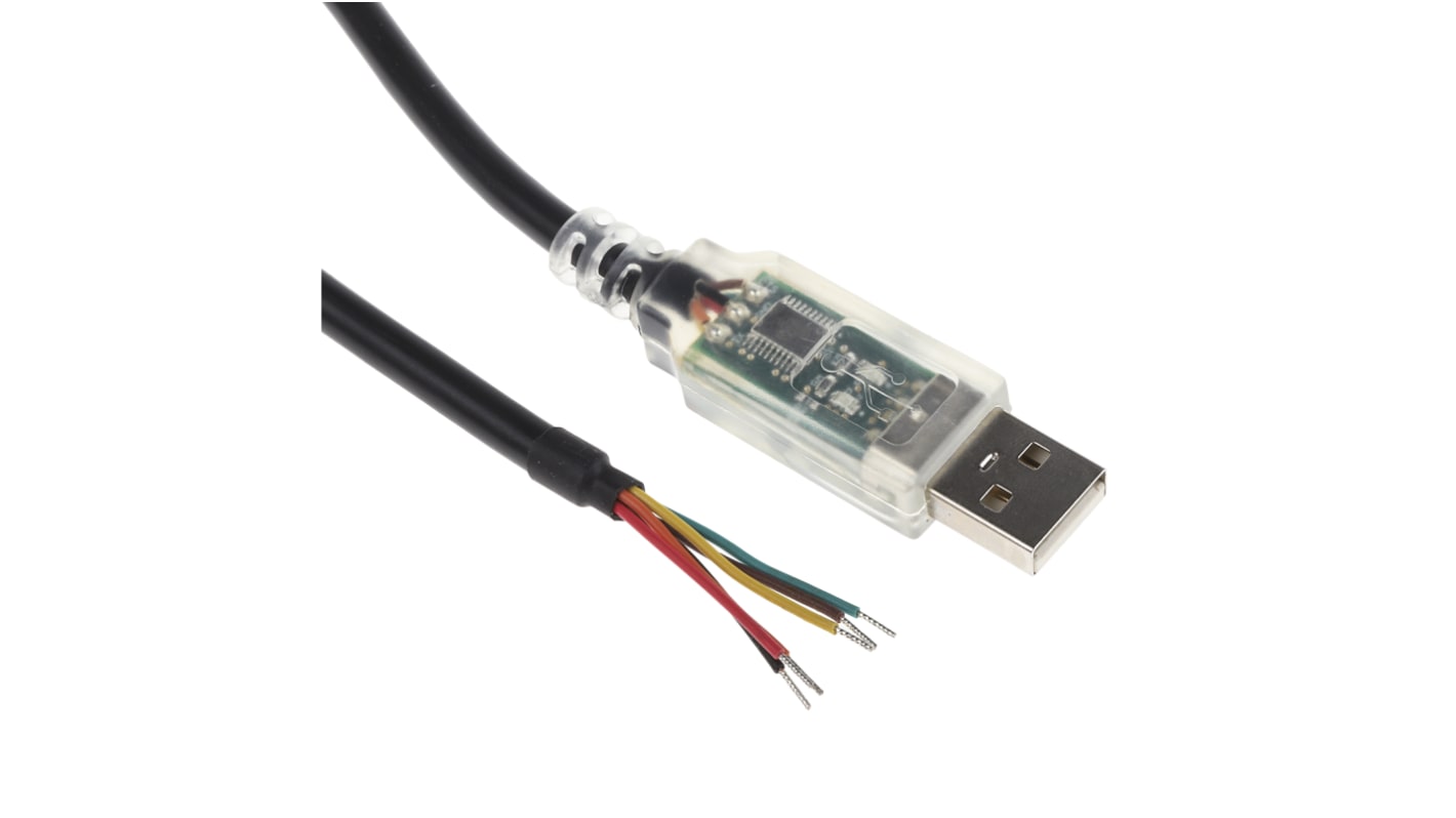 FTDI Chip RS232 USB A Female to Cable End Converter Cable
