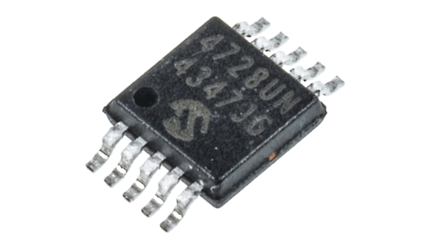 Microchip 12 位数模转换器, 4通道, 串行 （I2C）接口, 10引脚, 单极输出