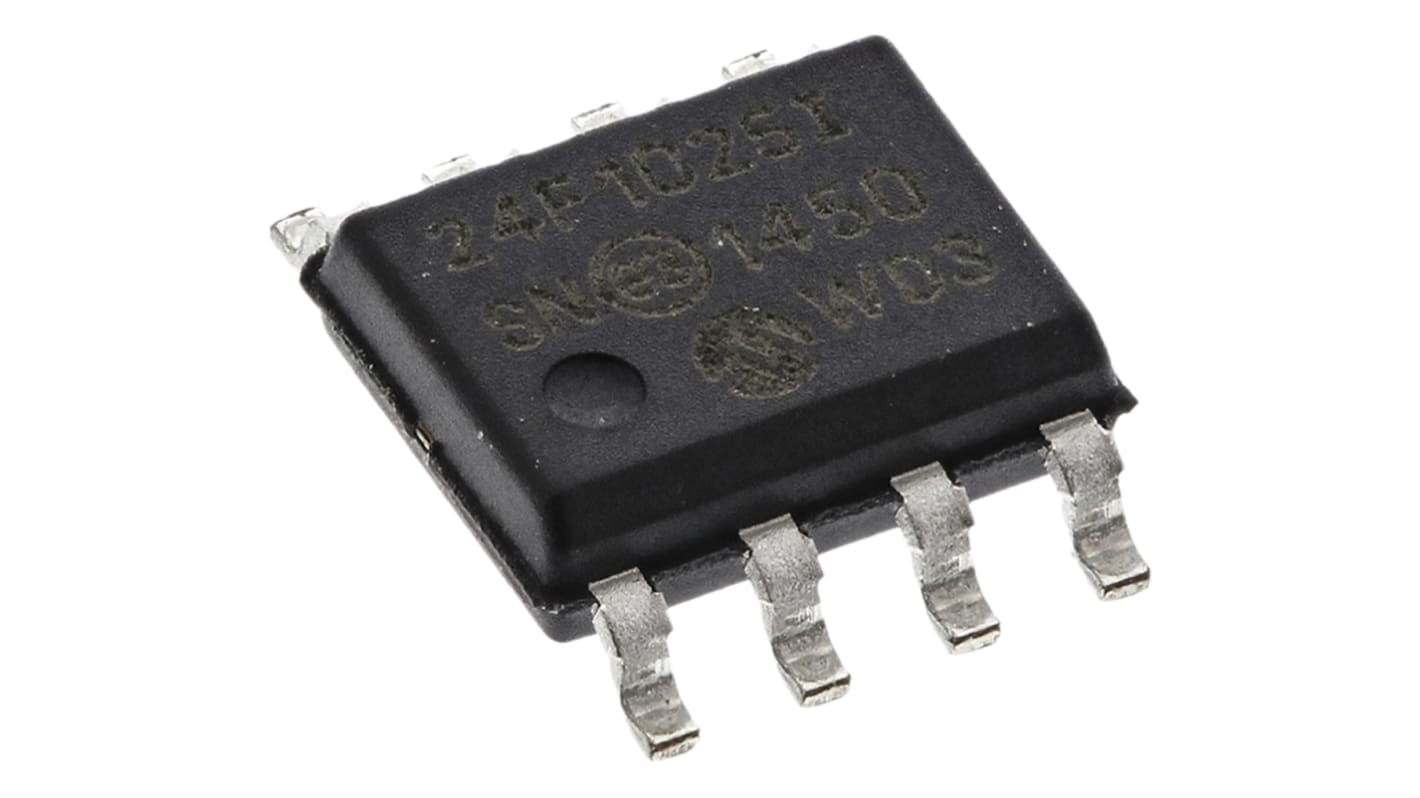 Microchip 1MBit Serieller EEPROM-Speicher, Seriell (2-Draht) Interface, SOIC, 400ns SMD 128 x 8 bit, 128 x 8-Pin 8bit