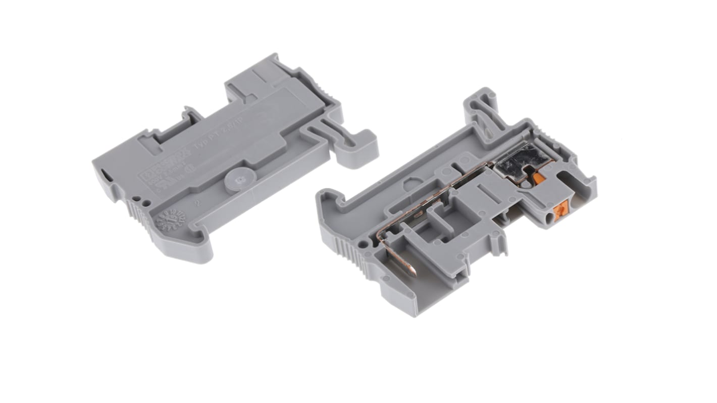 Phoenix Contact 3210033 PT 2.5/1P Series Grey, 0.14 → 4mm², Single-Level, Plug In Termination