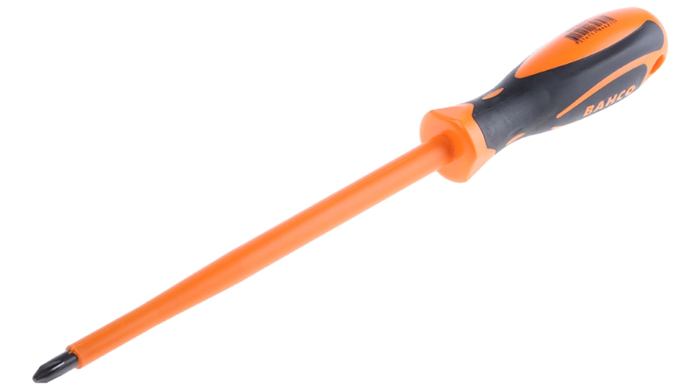 Bahco Phillips Screwdriver, PH2 Tip, 175 mm Blade, VDE/1000V, 285 mm Overall