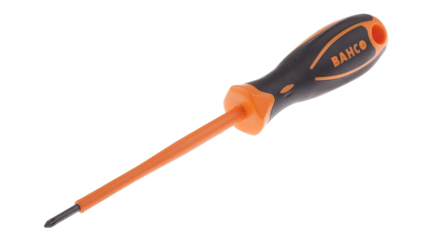 Bahco Pozidriv, PZ0 Tip, 100 mm Blade, VDE/1000V, 190 mm Overall