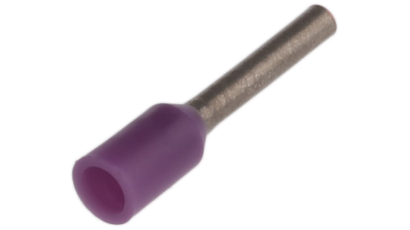 JST FWE Aderendhülsen bis 0.25mm², Stift ø 0.8mm, Violett, PP, 6mm, 11mm, Isoliert, 24AWG max.