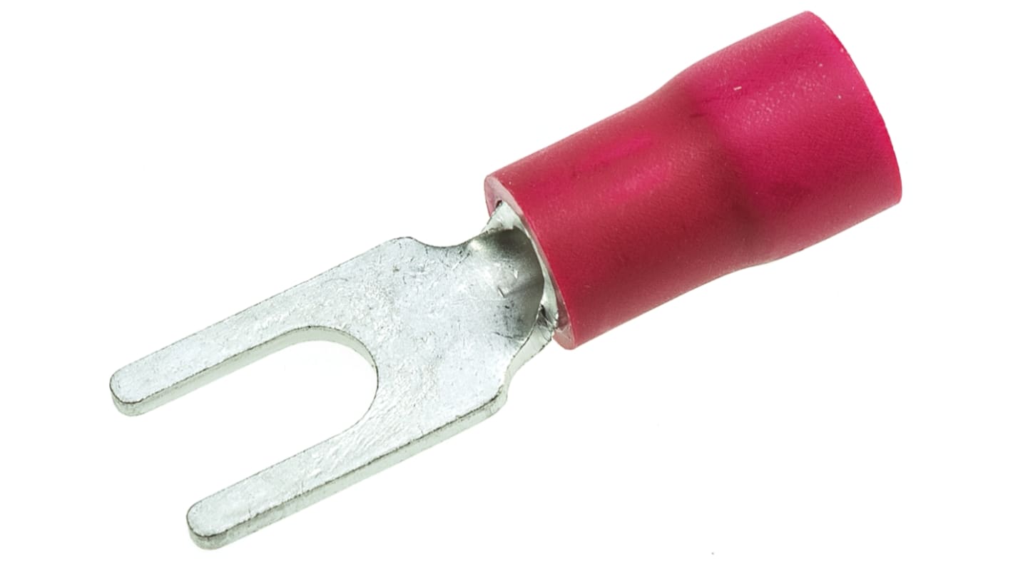 JST 绝缘U型端子, 3.2mm螺栓, 线规0.2mm²至1.65mm², 红色, 5.6mm宽, FVWS1.25系列