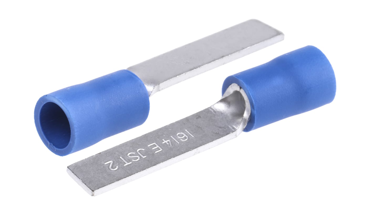 JST , FV Insulated Crimp Blade Terminal 18.2mm Blade Length, 1mm² to 2.6mm², 16AWG to 14AWG, Blue