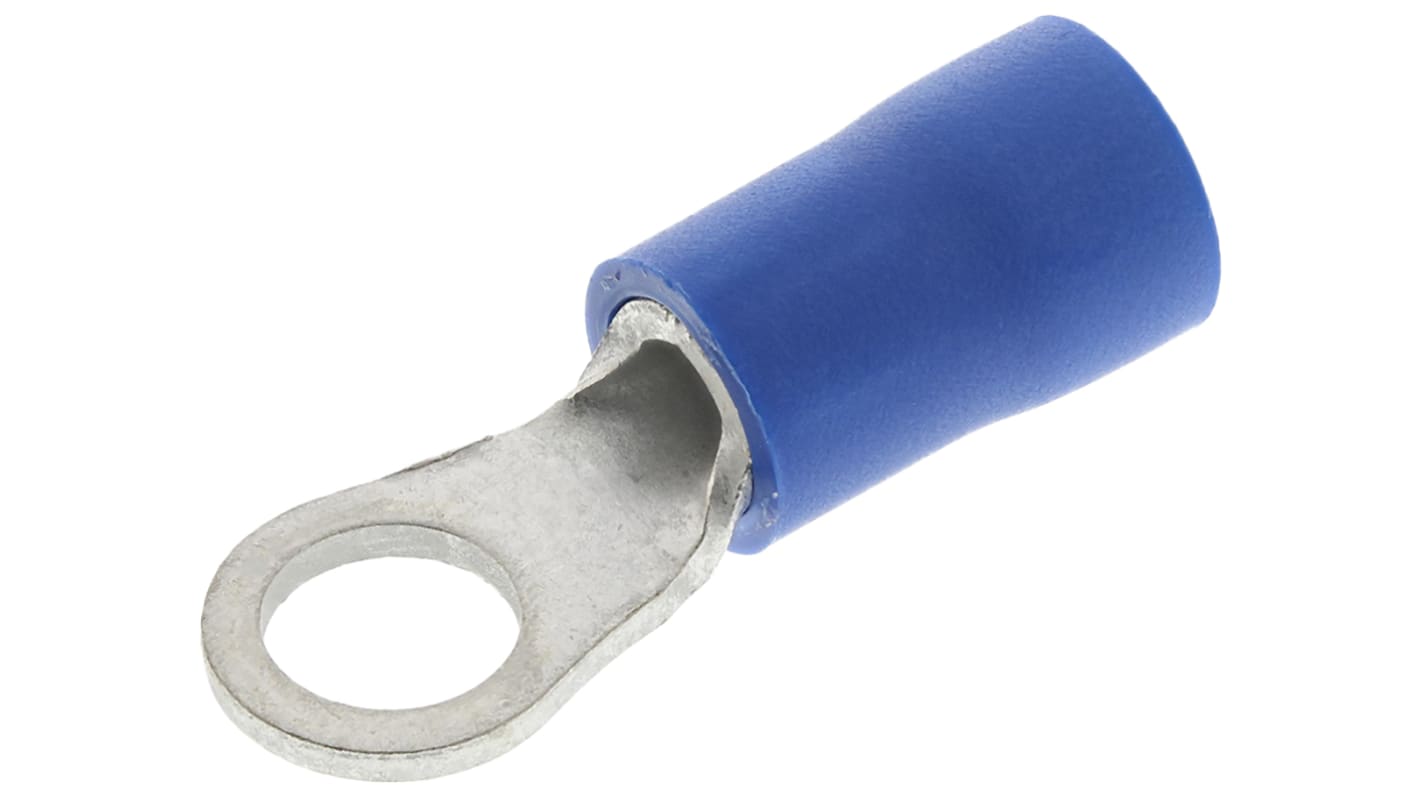 JST, FV Insulated Ring Terminal, 12mm Stud Size, 1mm² to 2.6mm² Wire Size, Blue