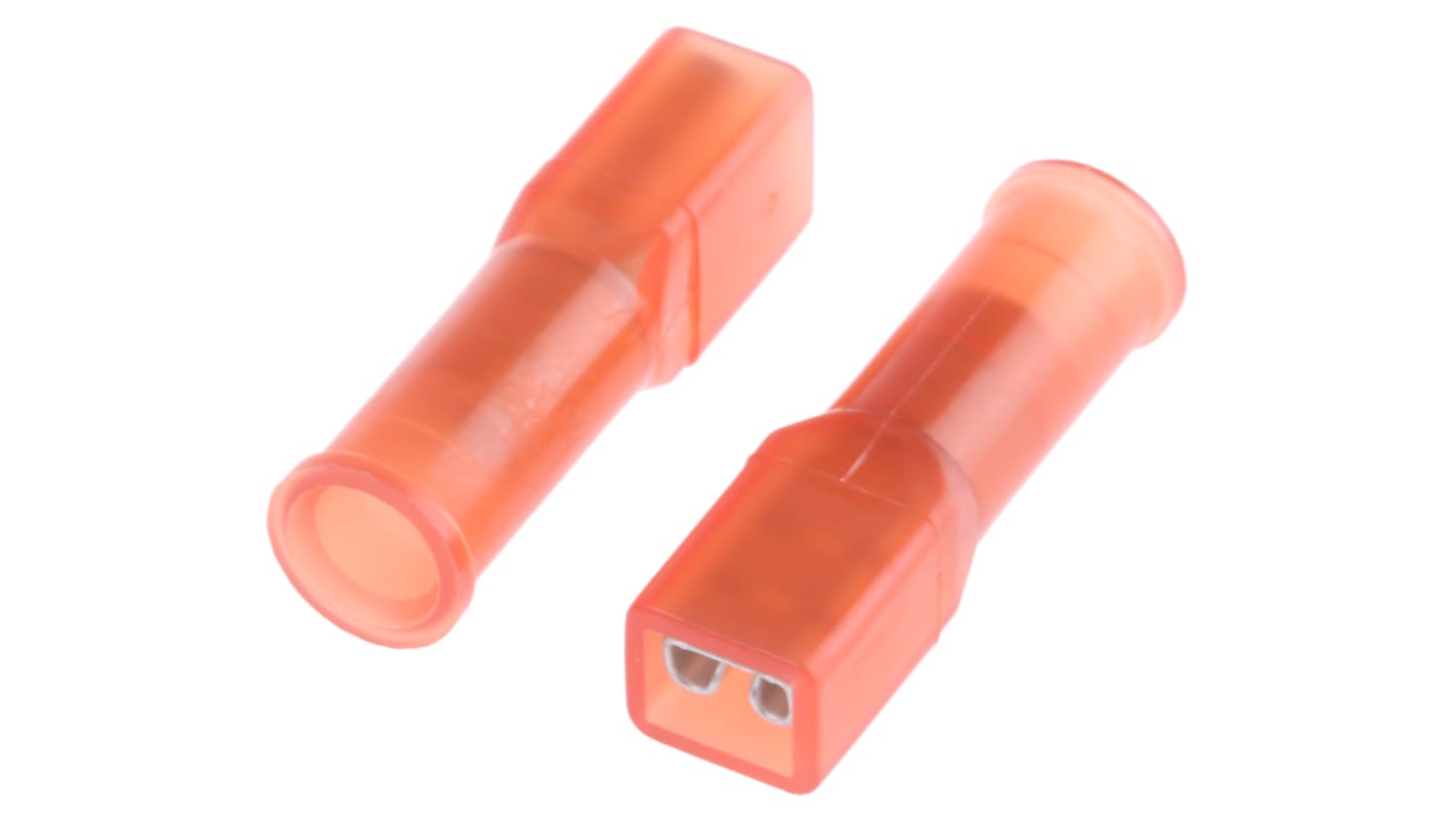 JST LNDDF Red Insulated Female Spade Connector, Receptacle, 2.79 x 0.5mm Tab Size