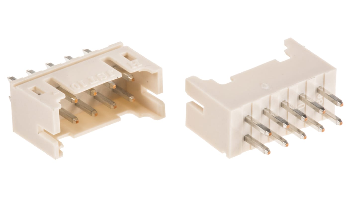 Conector macho para PCB JST serie PHD de 10 vías, paso 2.0mm, para soldar, Montaje en orificio pasante