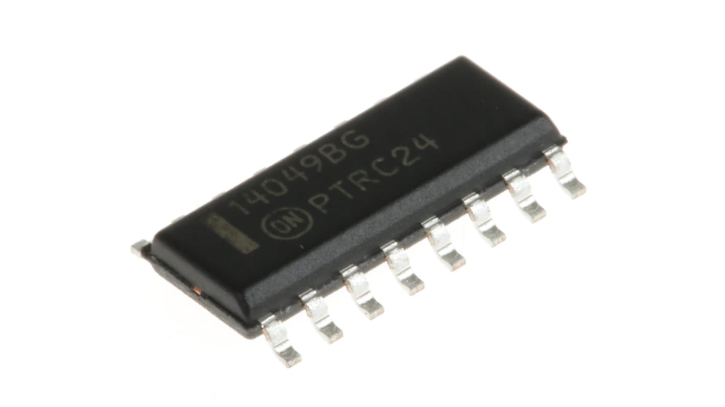 onsemi MC14049BDG, Hex-Channel Inverting Buffer, 16-Pin SOIC