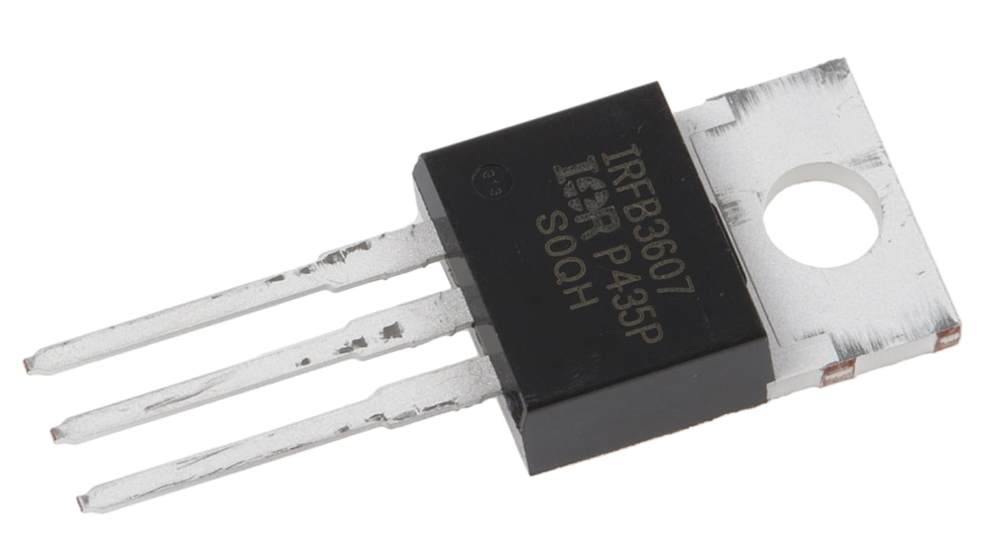 Infineon HEXFET N-Channel MOSFET, 80 A, 75 V, 3-Pin TO-220AB IRFB3607PBF