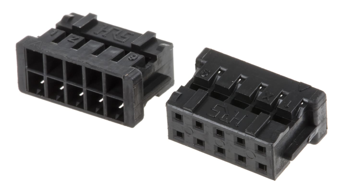 Hirose, DF11 Female Connector Housing, 2mm Pitch, 10 Way, 2 Row