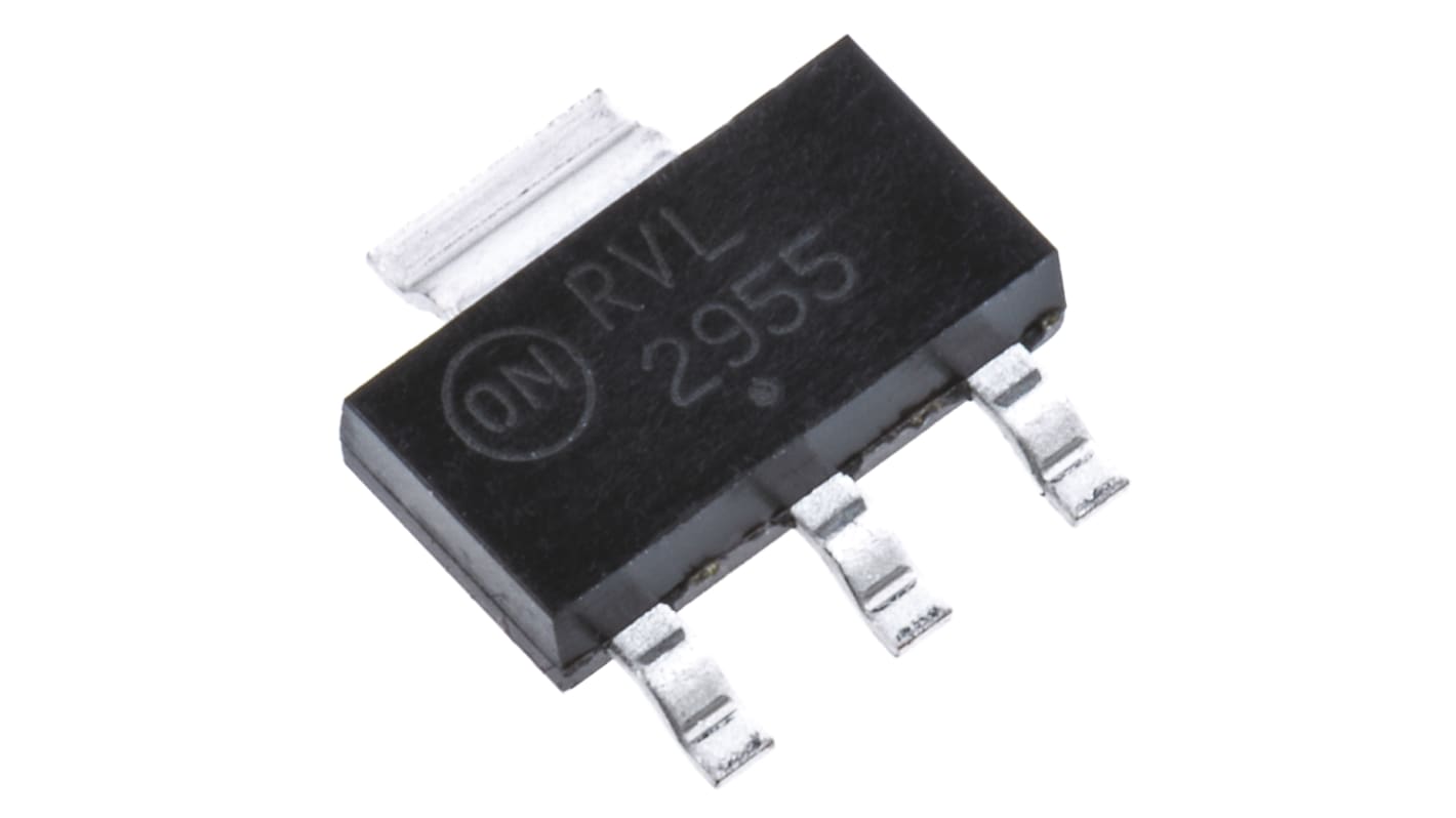 P-Channel MOSFET, 2.6 A, 60 V, 3-Pin SOT-223 onsemi NTF2955T1G