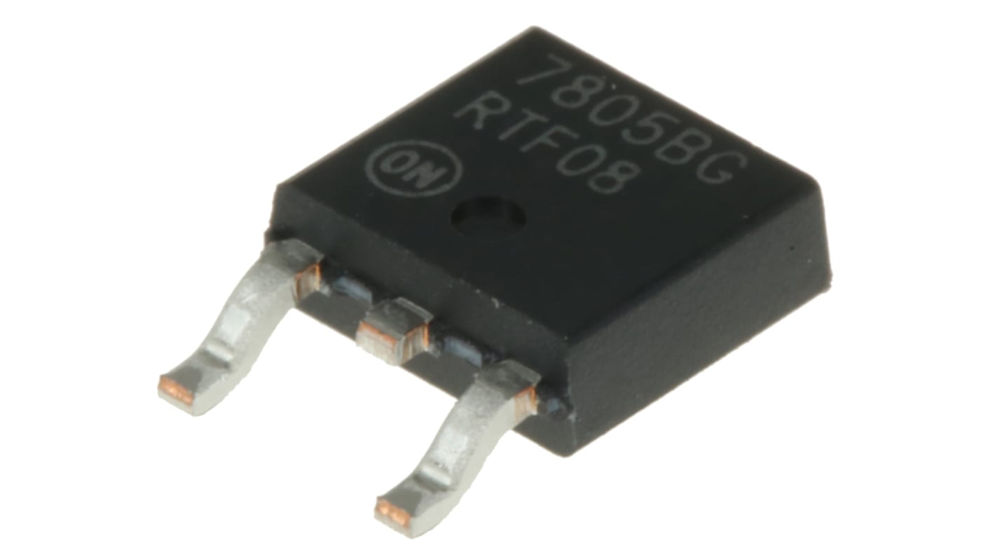 onsemi 线性稳压芯片, 5 V输出, 2.2A最大输出, 单路输出, DPAK, 3针, 贴片安装, -40 °C→+125 °C, ±4%精度