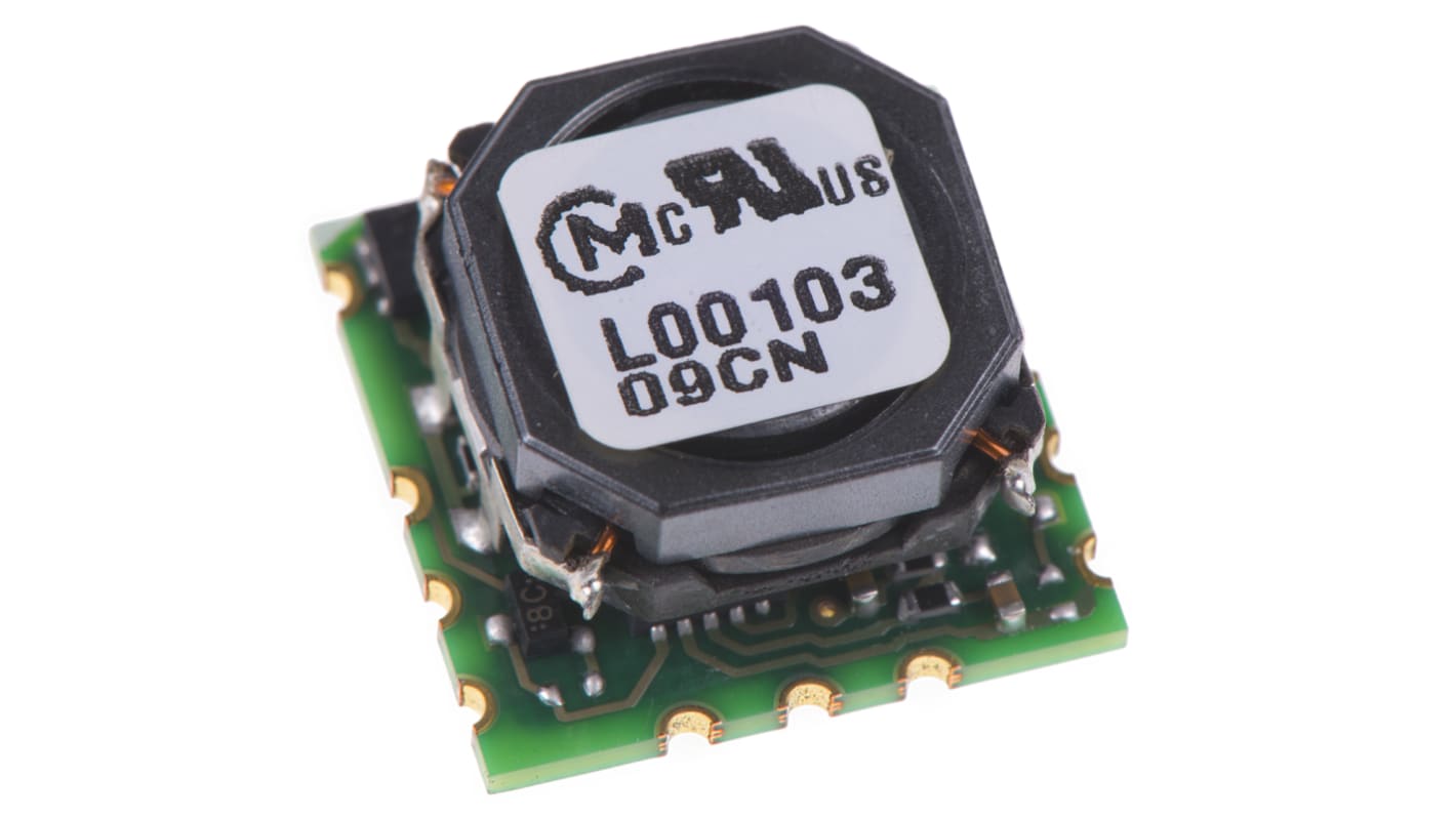 Murata Power Solutions DC-DC Converter, 0.59 → 5.5V dc/ 3A Output, 4.5 → 14 V dc Input, 15W, Surface