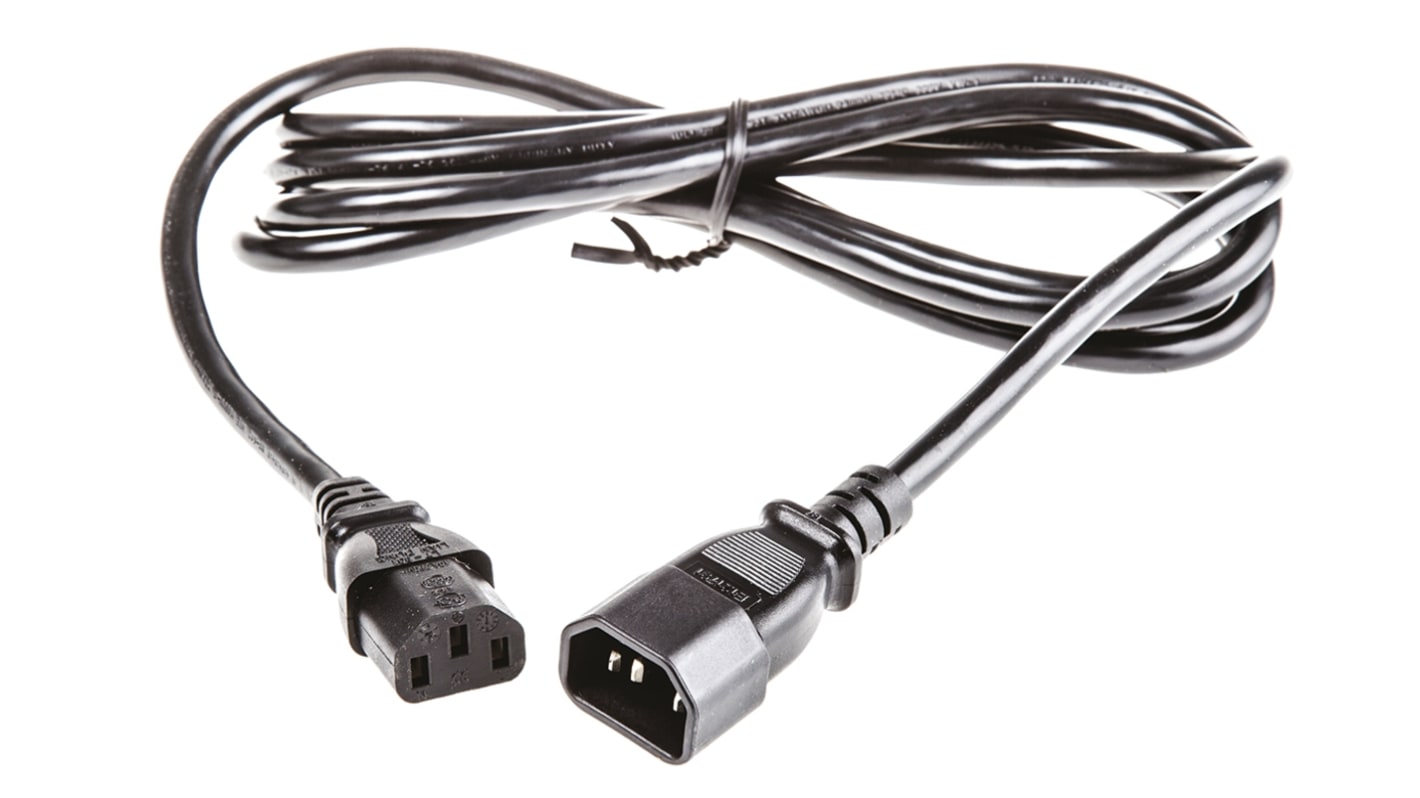 APC IEC C13 Socket to IEC C14 Plug Power Cord, 2.5m